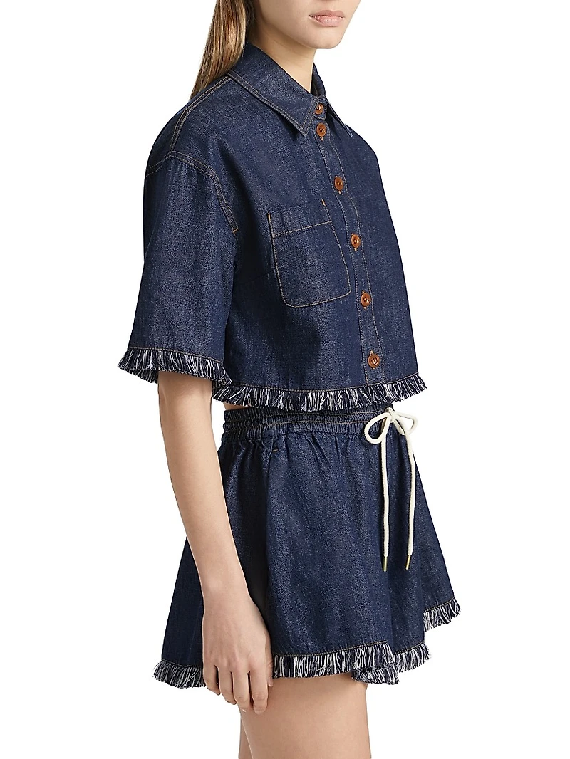 Rhiannon Fringe Denim Shirt