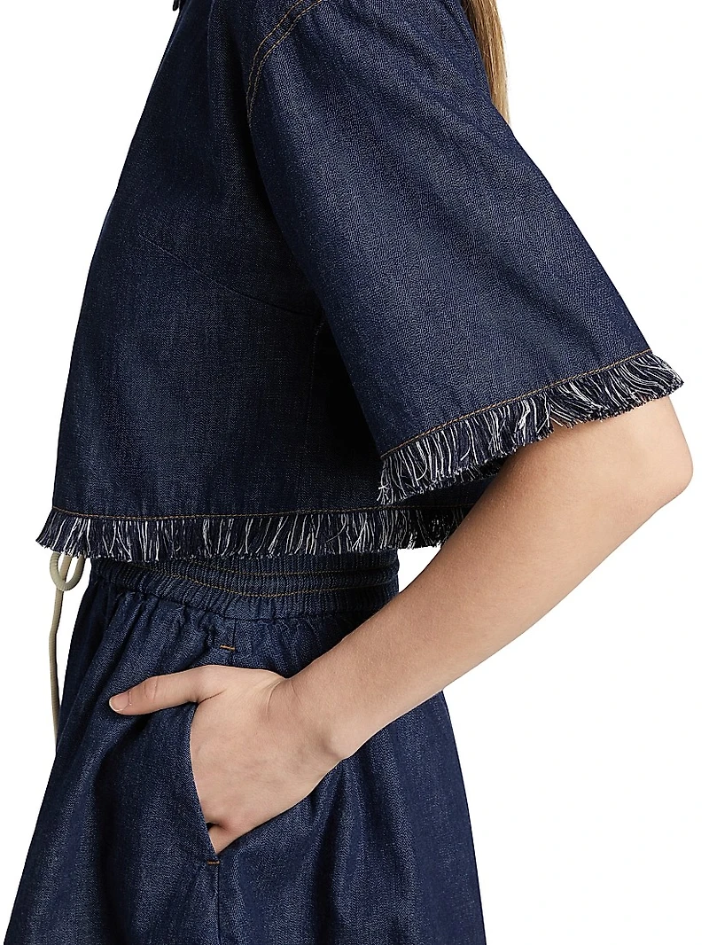 Rhiannon Fringe Denim Shirt