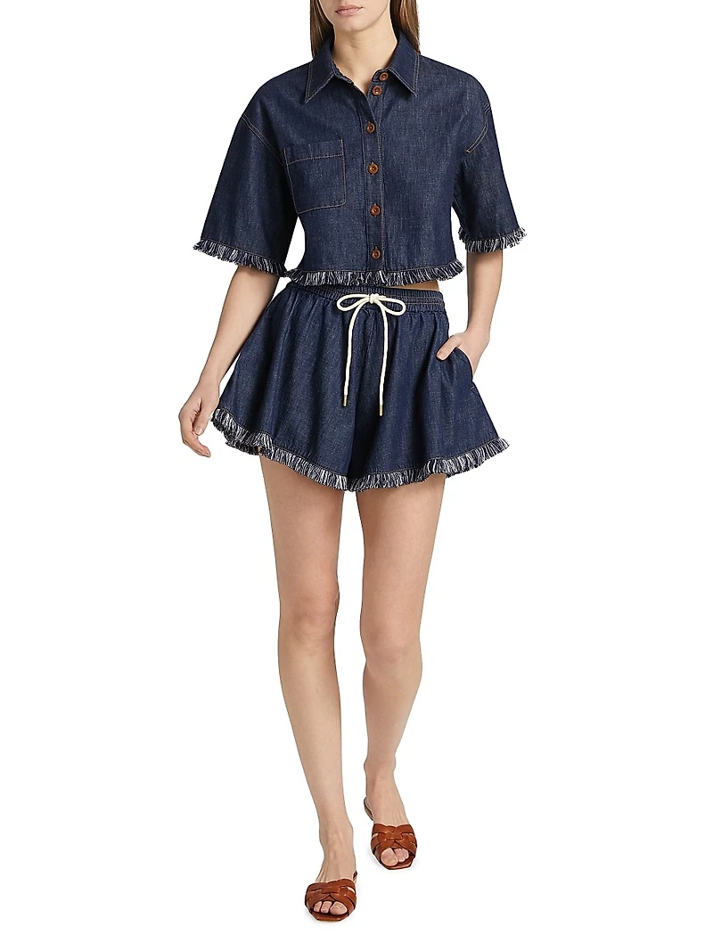 Rhiannon Fringe Denim Shirt