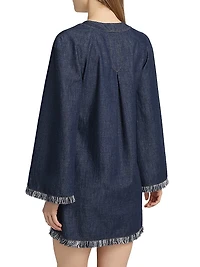 Rhiannon Fringe Denim Minidress