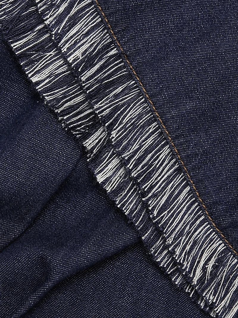 Rhiannon Fringe Denim Minidress