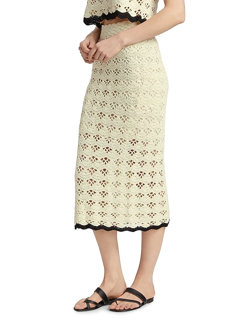 Rhiannon Crochet Midi-Skirt