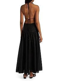 Rhiannon Plunge Halter Maxi Dress