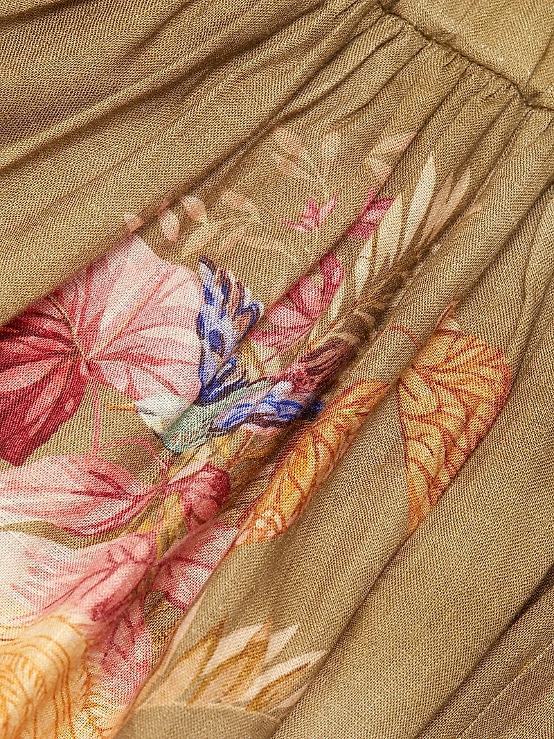 Ascension Linen Midi-Skirt