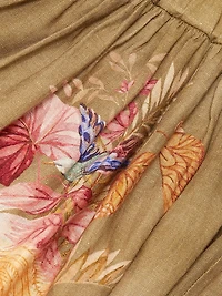 Ascension Linen Midi-Skirt