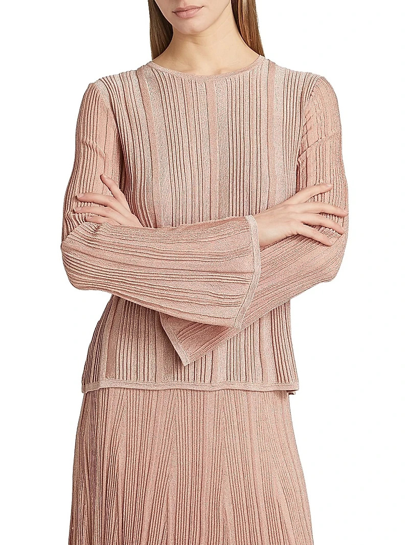 Lucky Metallic Ribbed Top