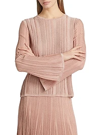 Lucky Metallic Ribbed Top