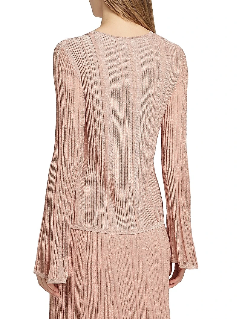 Lucky Metallic Ribbed Top