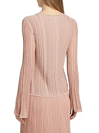 Lucky Metallic Ribbed Top