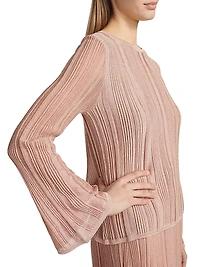 Lucky Metallic Ribbed Top