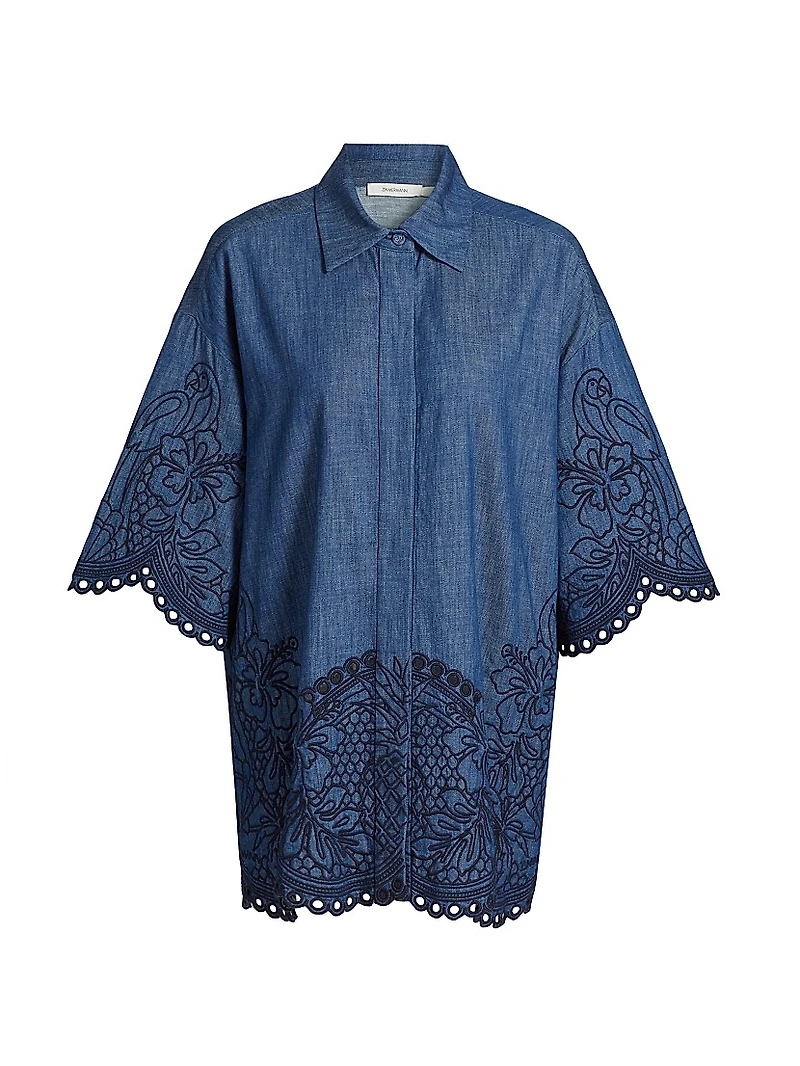 Coco Embroidered Denim Shirt