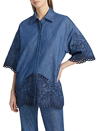 Coco Embroidered Denim Shirt