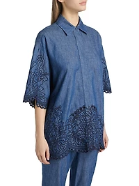 Coco Embroidered Denim Shirt