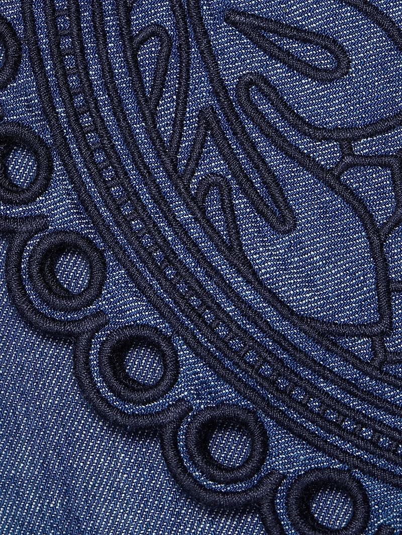 Coco Embroidered Denim Shirt