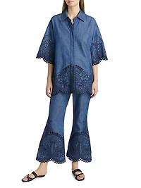 Coco Embroidered Denim Shirt
