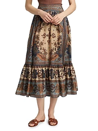 Ascension Tiered Midi-Skirt