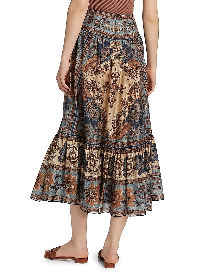 Ascension Tiered Midi-Skirt
