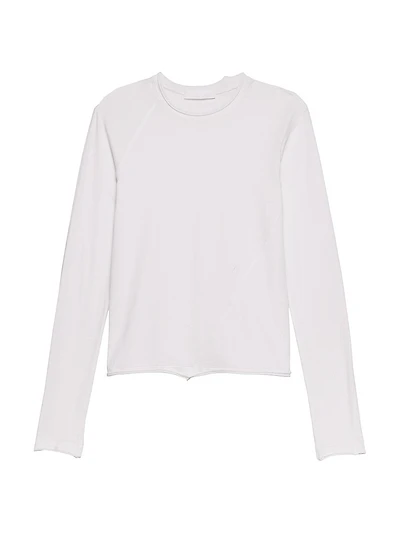 Twisted Long-Sleeve Crewneck Top