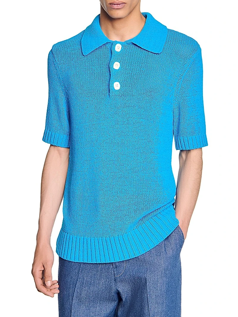 Knit Polo Shirt