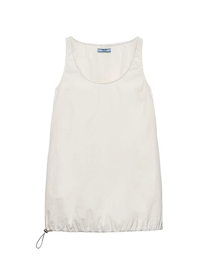 Sleeveless Technical Pongé Mini-Dress