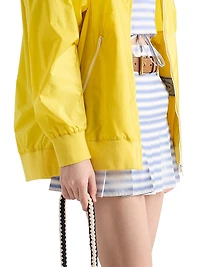 Striped Poplin Miniskirt