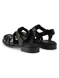 Brushed Leather Fisherman Sandals