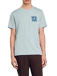 T-Shirt with Flower Detail