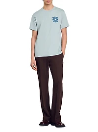 T-Shirt with Flower Detail