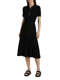 Polo Fit-&-Flare Midi-Dress