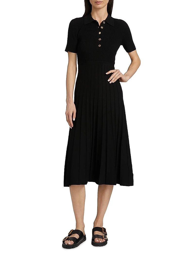 Polo Fit-&-Flare Midi-Dress