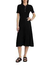 Polo Fit-&-Flare Midi-Dress