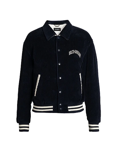 Logo Corduroy Varsity Jacket