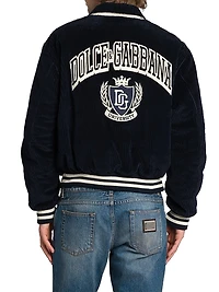 Logo Corduroy Varsity Jacket