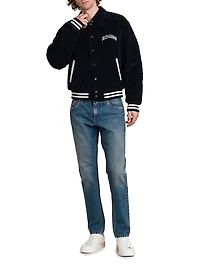 Logo Corduroy Varsity Jacket