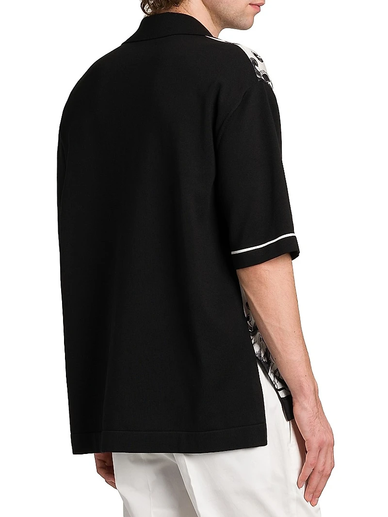 Stretch Silk-Cotton Camp Shirt