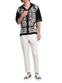 Stretch Silk-Cotton Camp Shirt