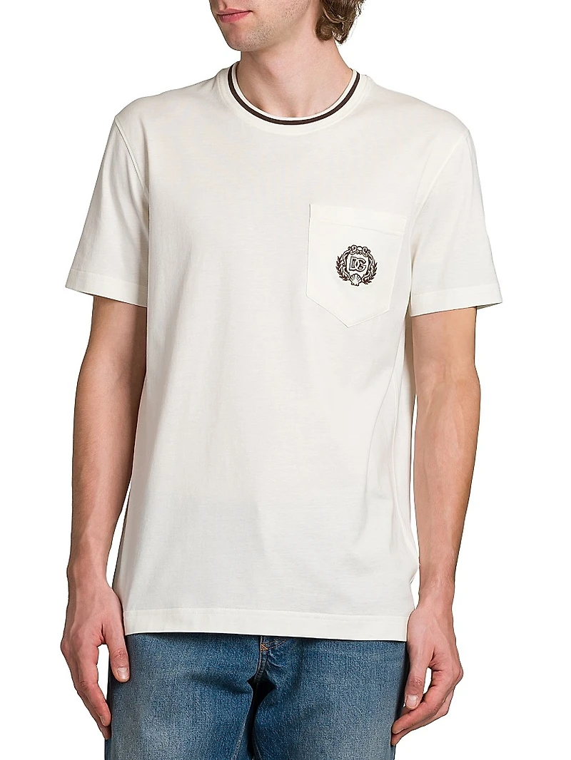 Logo Cotton Crewneck T-Shirt