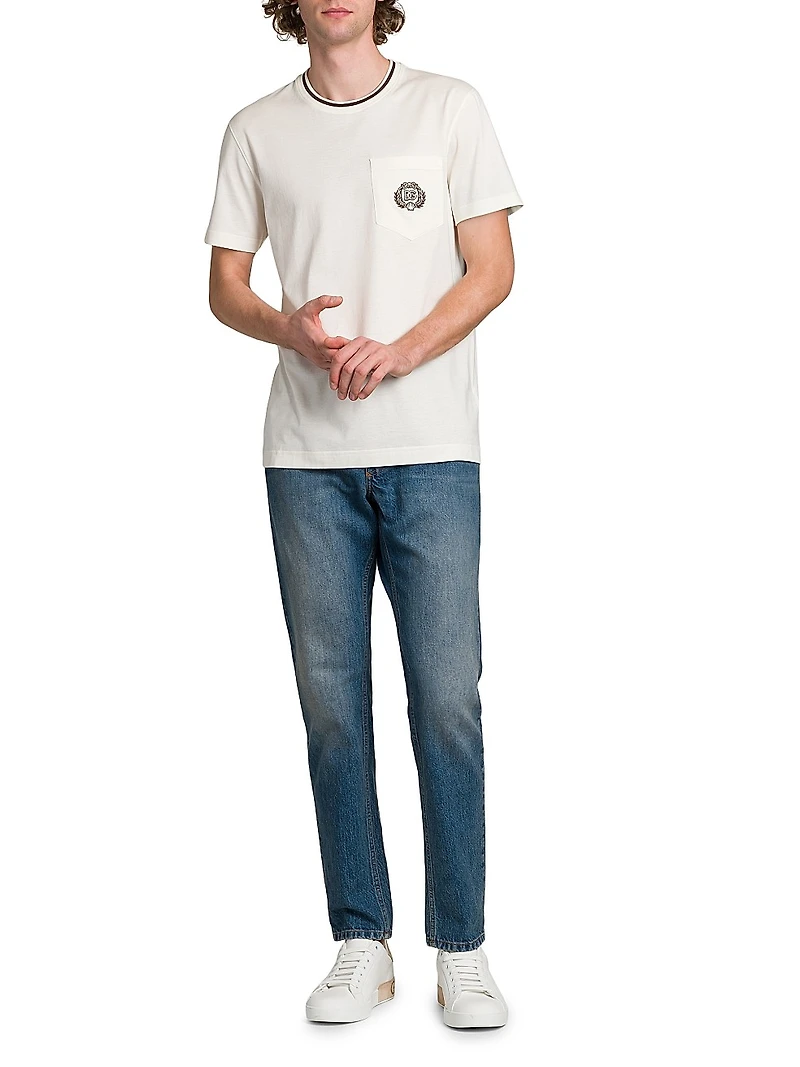 Logo Cotton Crewneck T-Shirt
