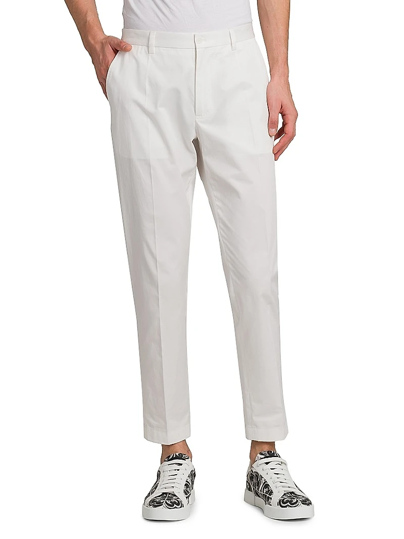 Stretch Cotton Gabardine Trousers