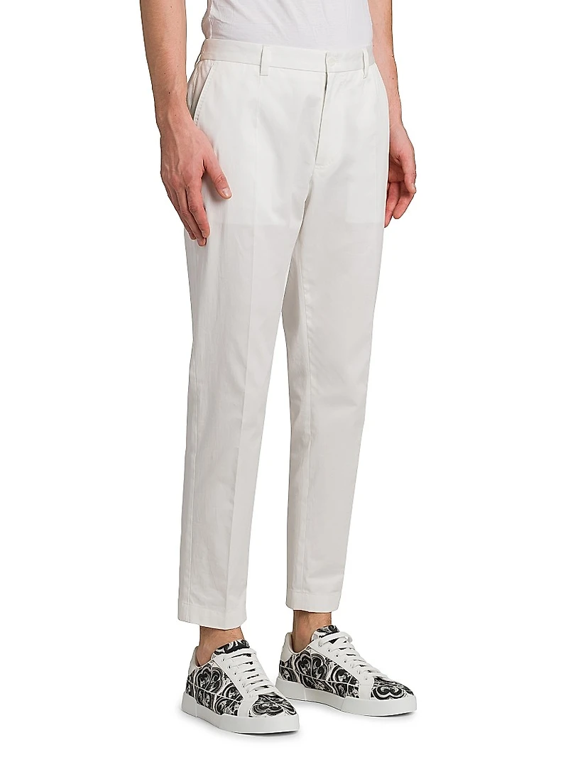 Stretch Cotton Gabardine Trousers