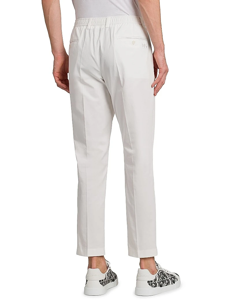 Stretch Cotton Gabardine Trousers