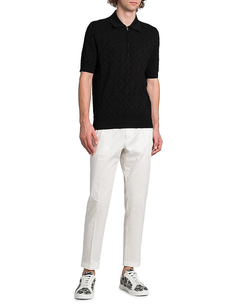 Stretch Cotton Gabardine Trousers