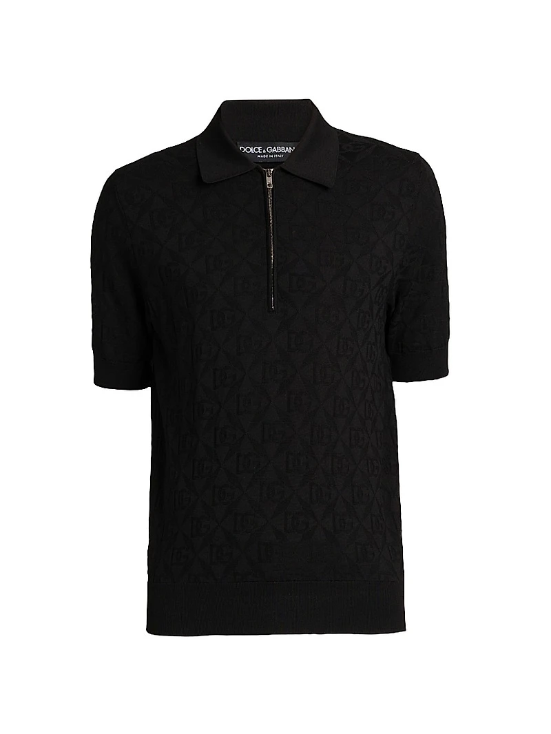 Silk-Nylon Polo Shirt