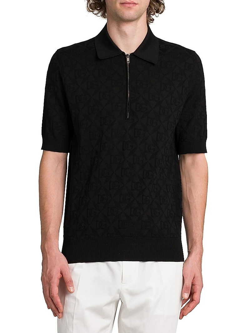 Silk-Nylon Polo Shirt