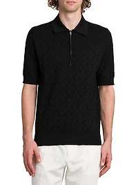 Silk-Nylon Polo Shirt