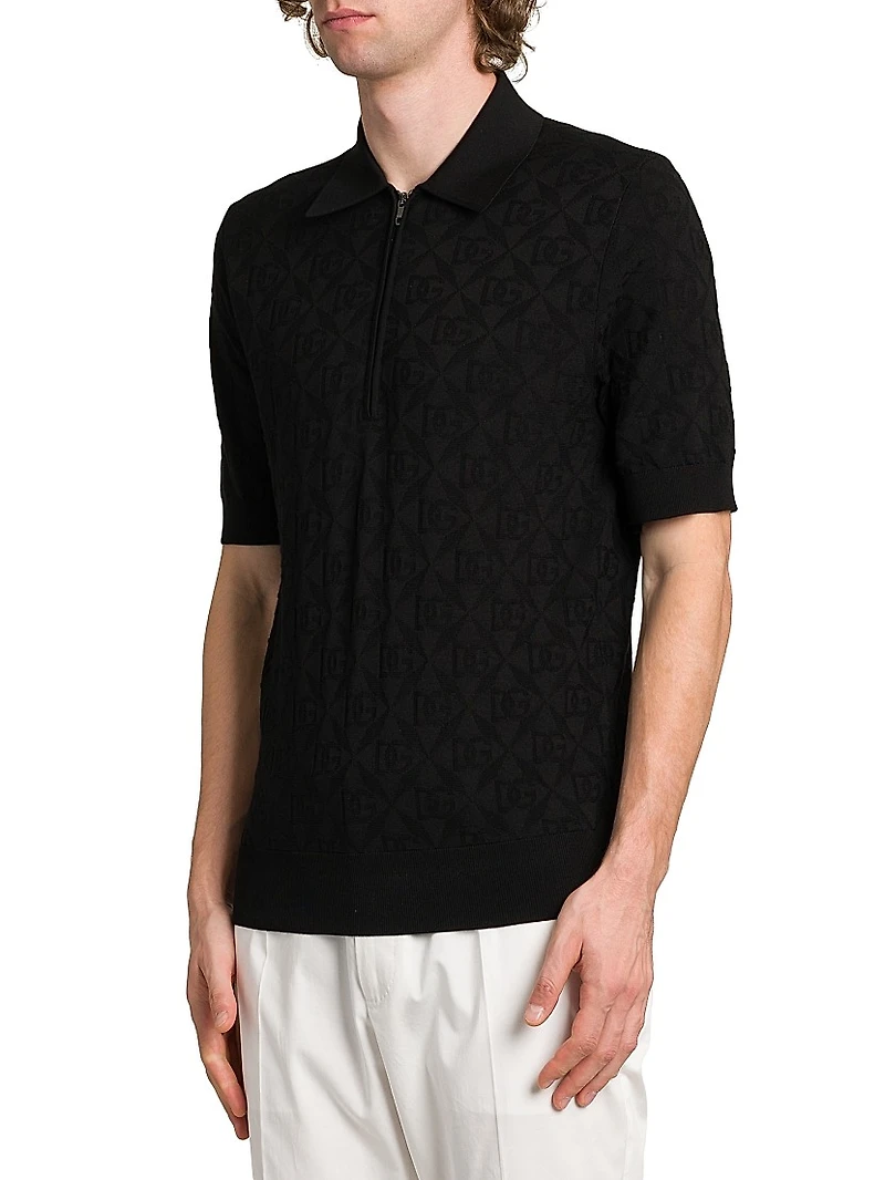 Silk-Nylon Polo Shirt