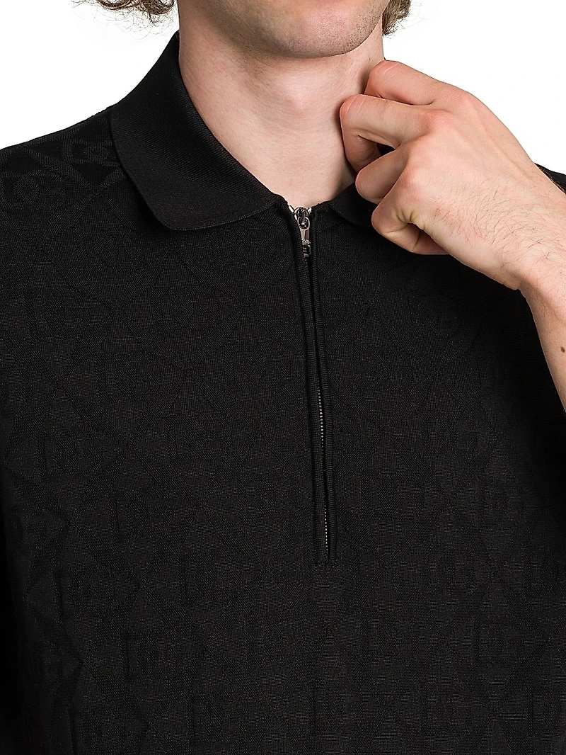 Silk-Nylon Polo Shirt