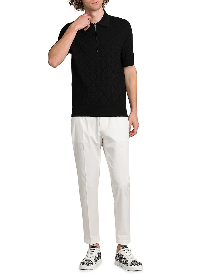 Silk-Nylon Polo Shirt