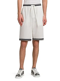 Drawstring Cotton Poplin Shorts