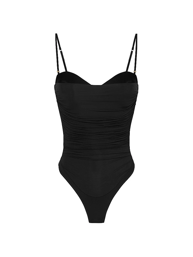 Draped Jersey Bodysuit